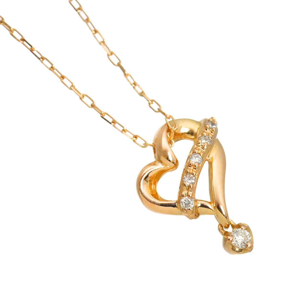 Diamond Necklace 18K Pink Gold 750