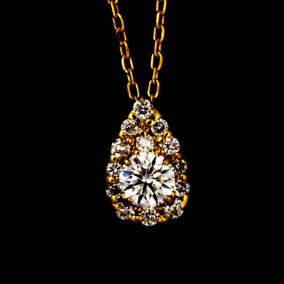 Diamond 0.12ct Necklace 18K Yellow Gold 750