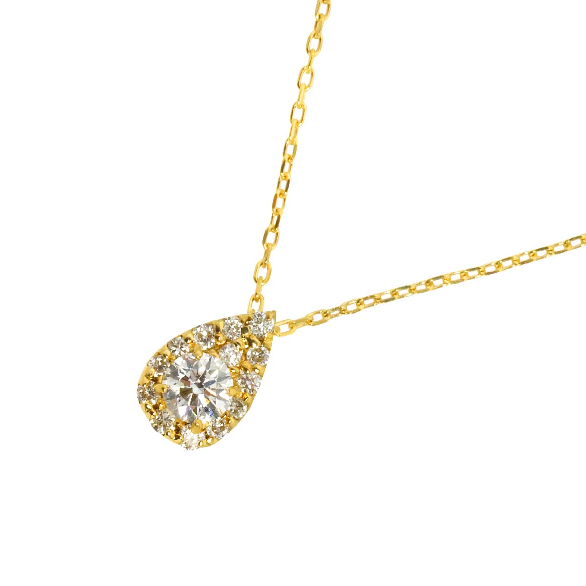 Diamond 0.12ct Necklace 18K Yellow Gold 750
