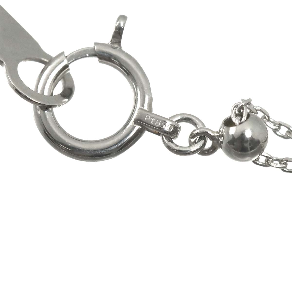 Baby Pearl Diamond 0.01ct Necklace Pt