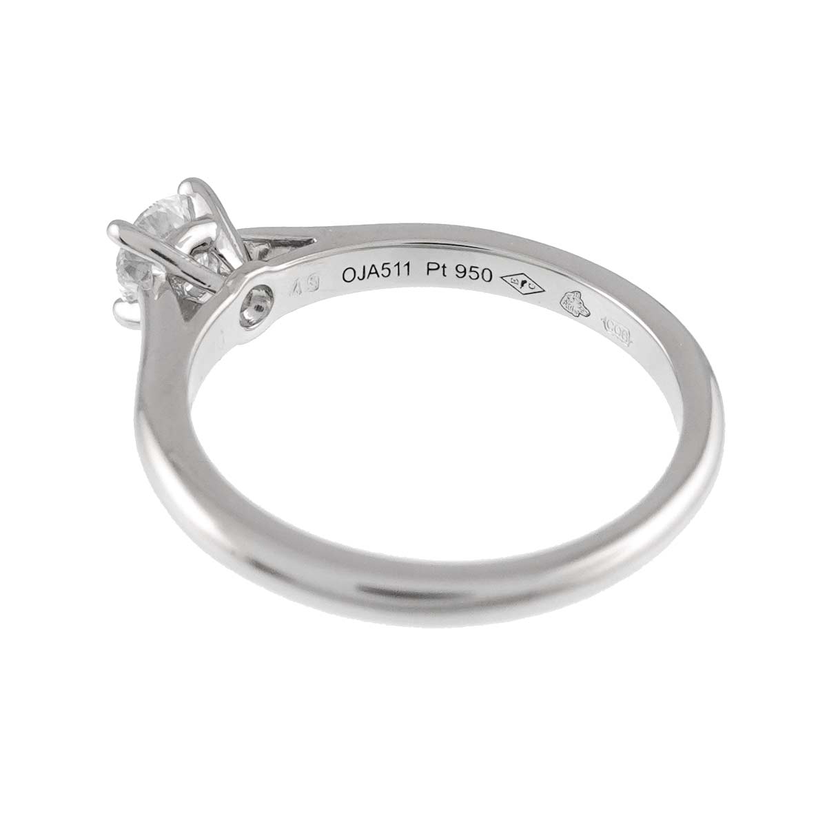 Diamond 0.30ct D/VVS2/3EX Ring Platinum size49 4.75-5(US)
