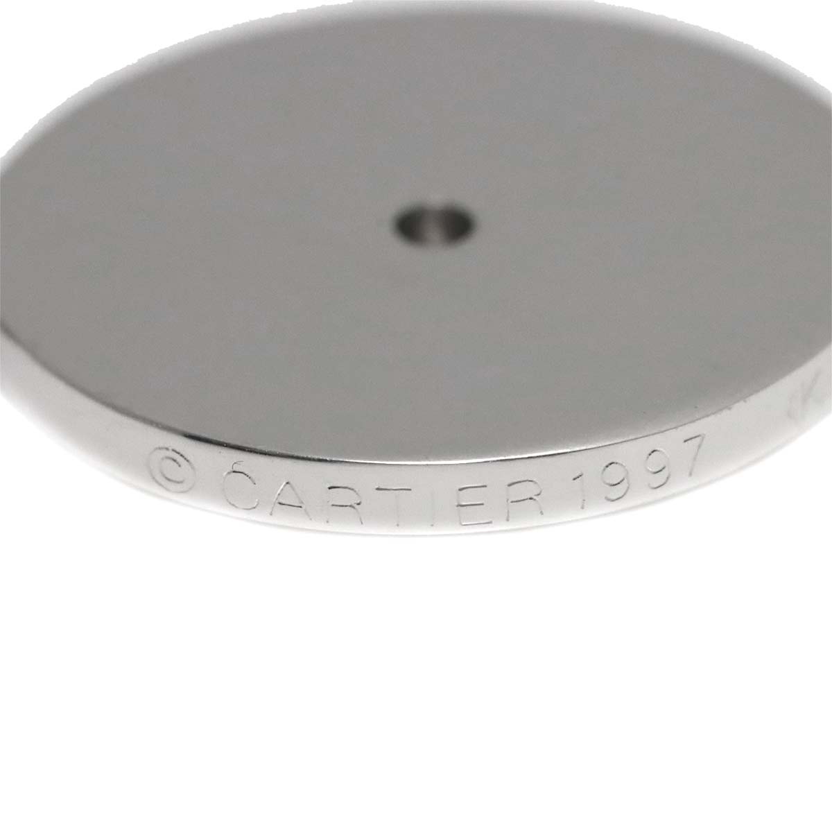 Love Medal Diamond Pendant Top Charm 18K White Gold 750