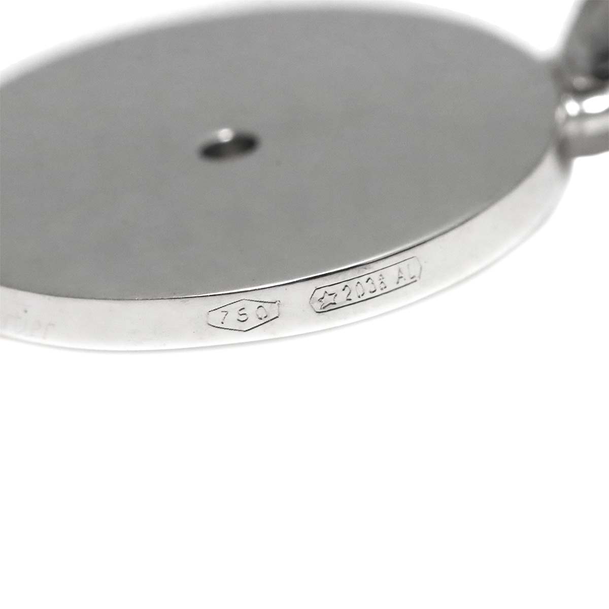 Love Medal Diamond Pendant Top Charm 18K White Gold 750