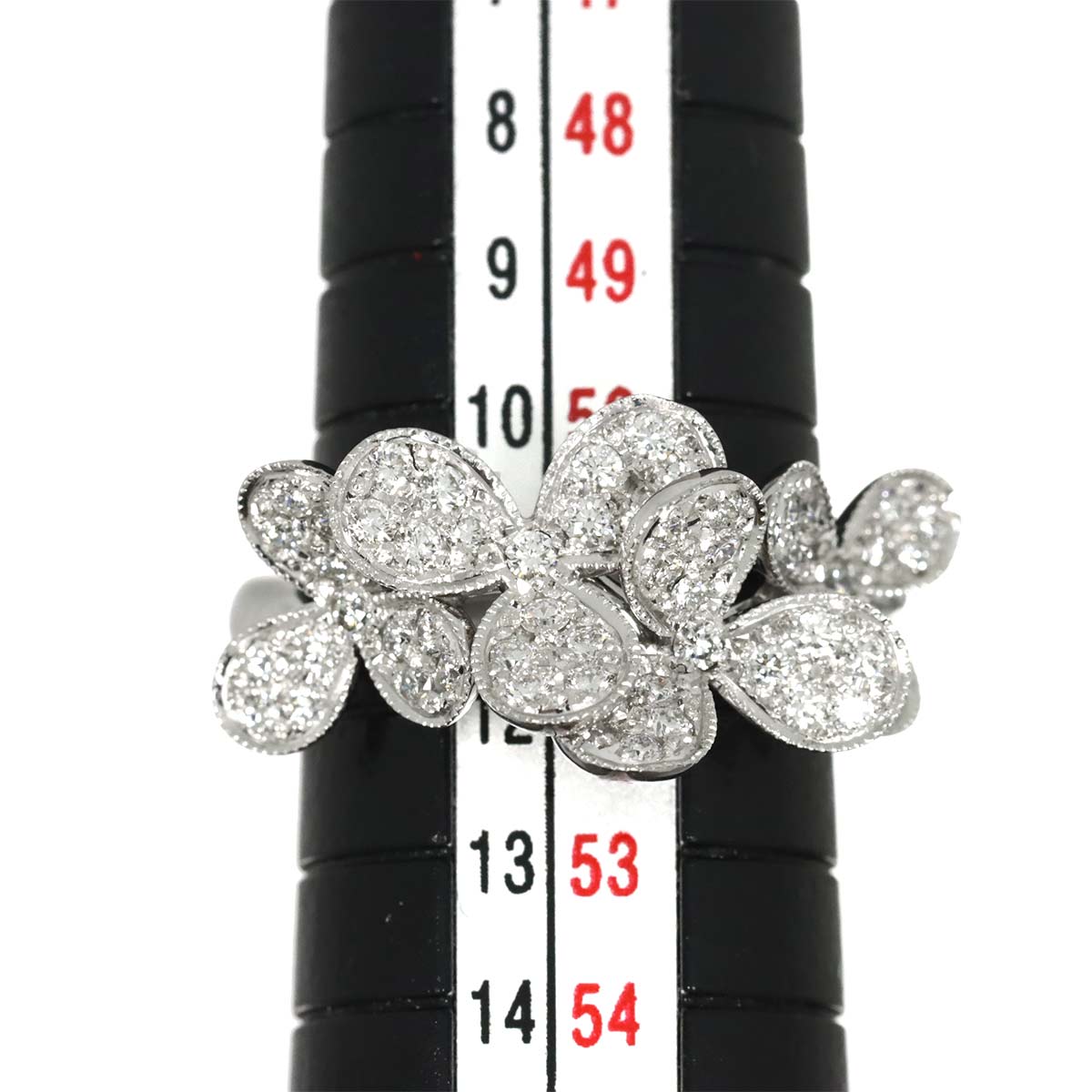 Diamond 0.62ct Ring 18K K18 WG White Gold size5.5-5.75(US)