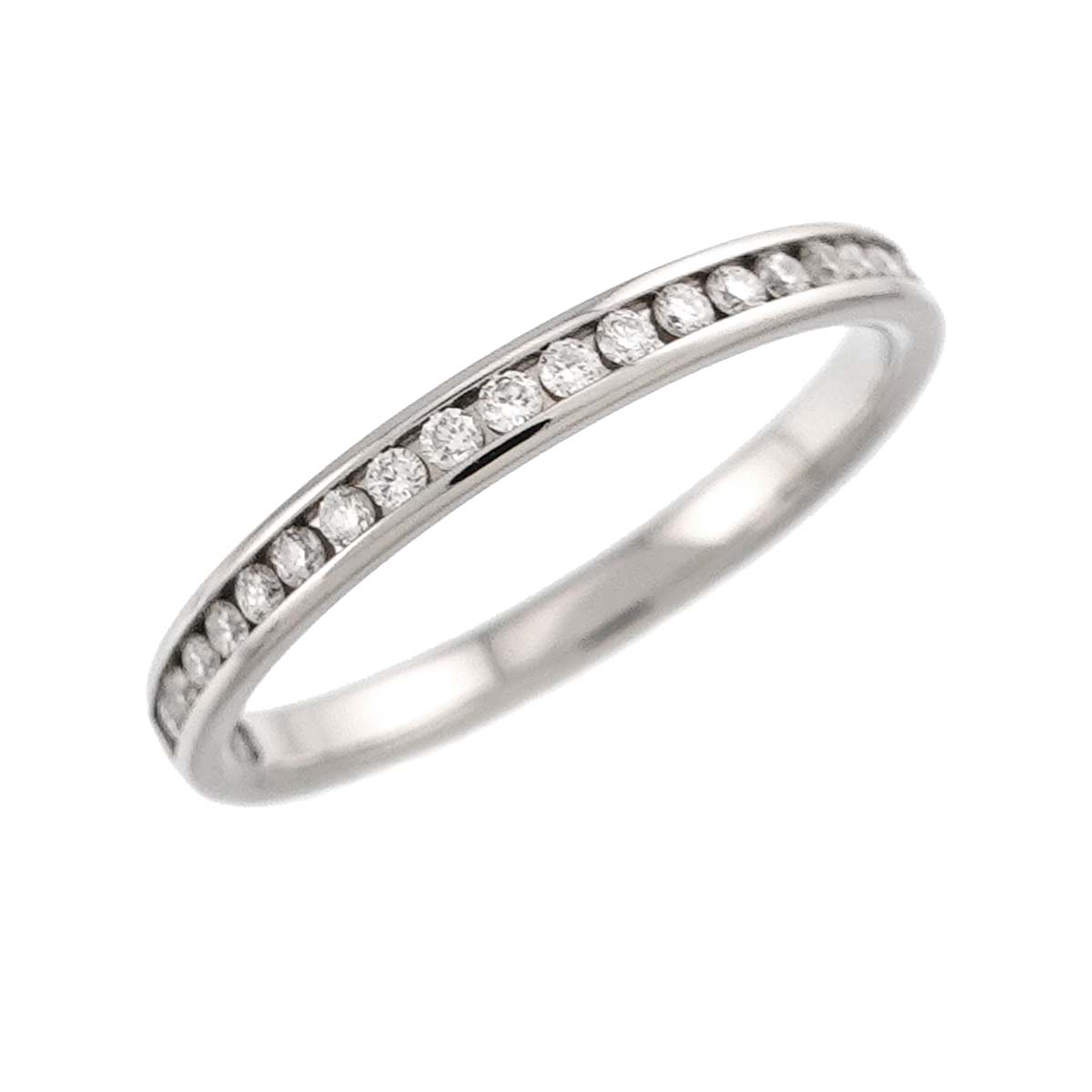 Half Diamond 0.12ct Ring Pt Platinum Size4(US)