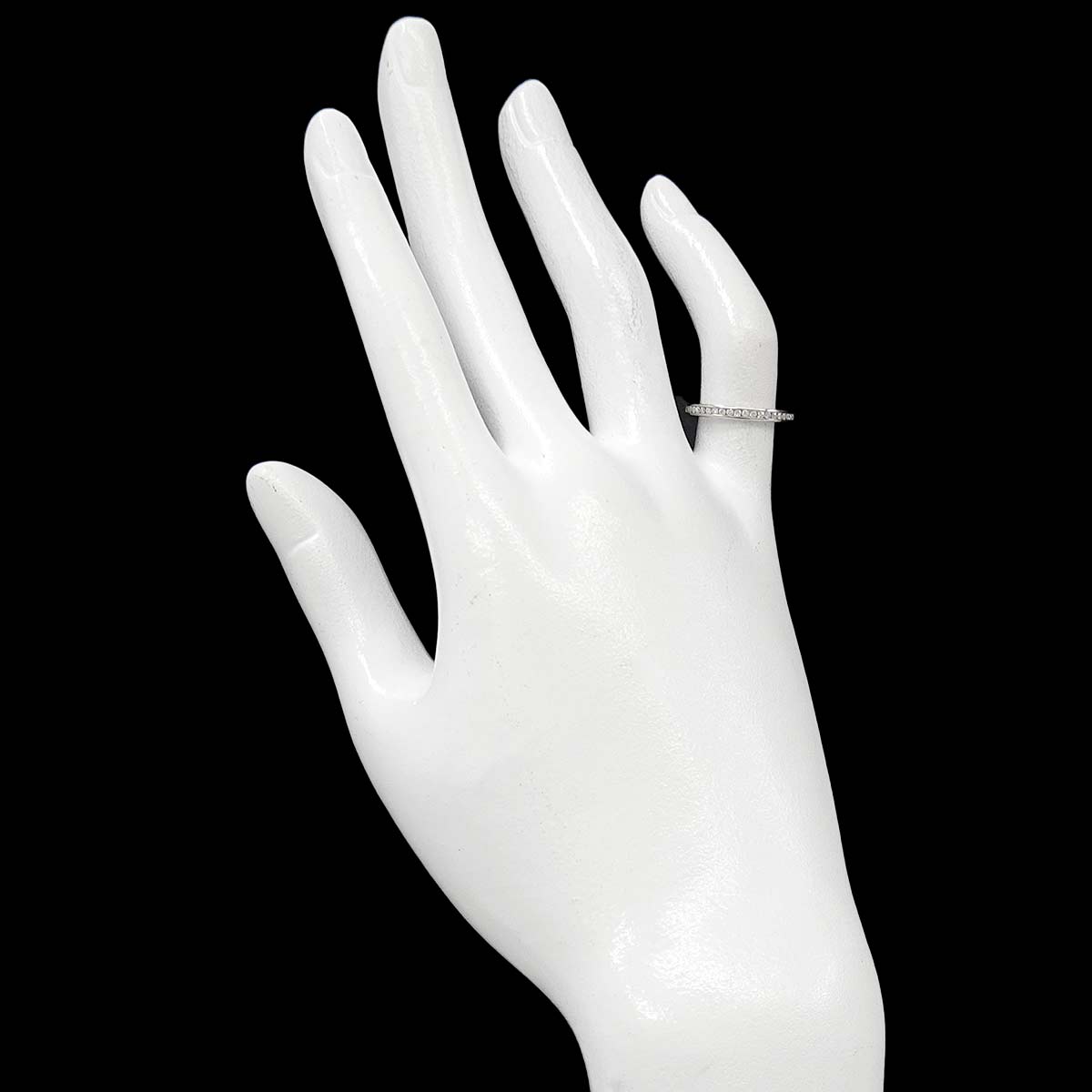 Half Diamond 0.12ct Ring Pt Platinum Size4(US)