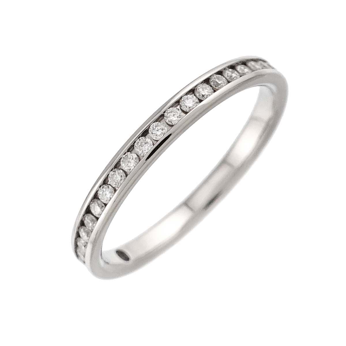 Half Diamond 0.12ct Ring Pt Platinum Size4(US)
