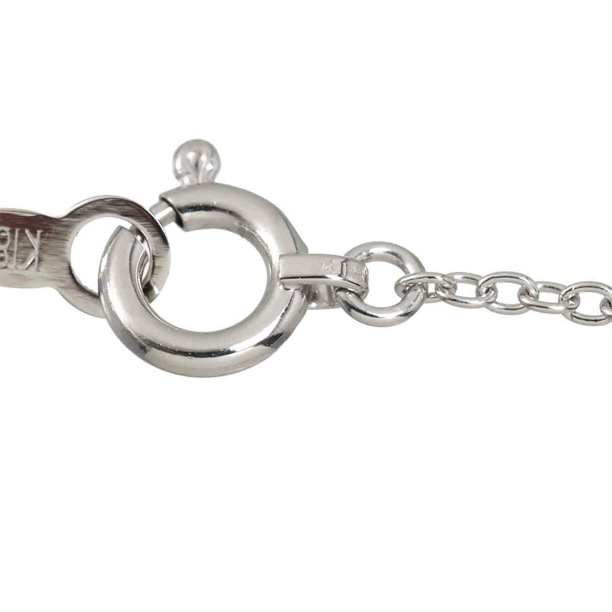 Diamond 0.13ct Moon Necklace 18K White Gold 750