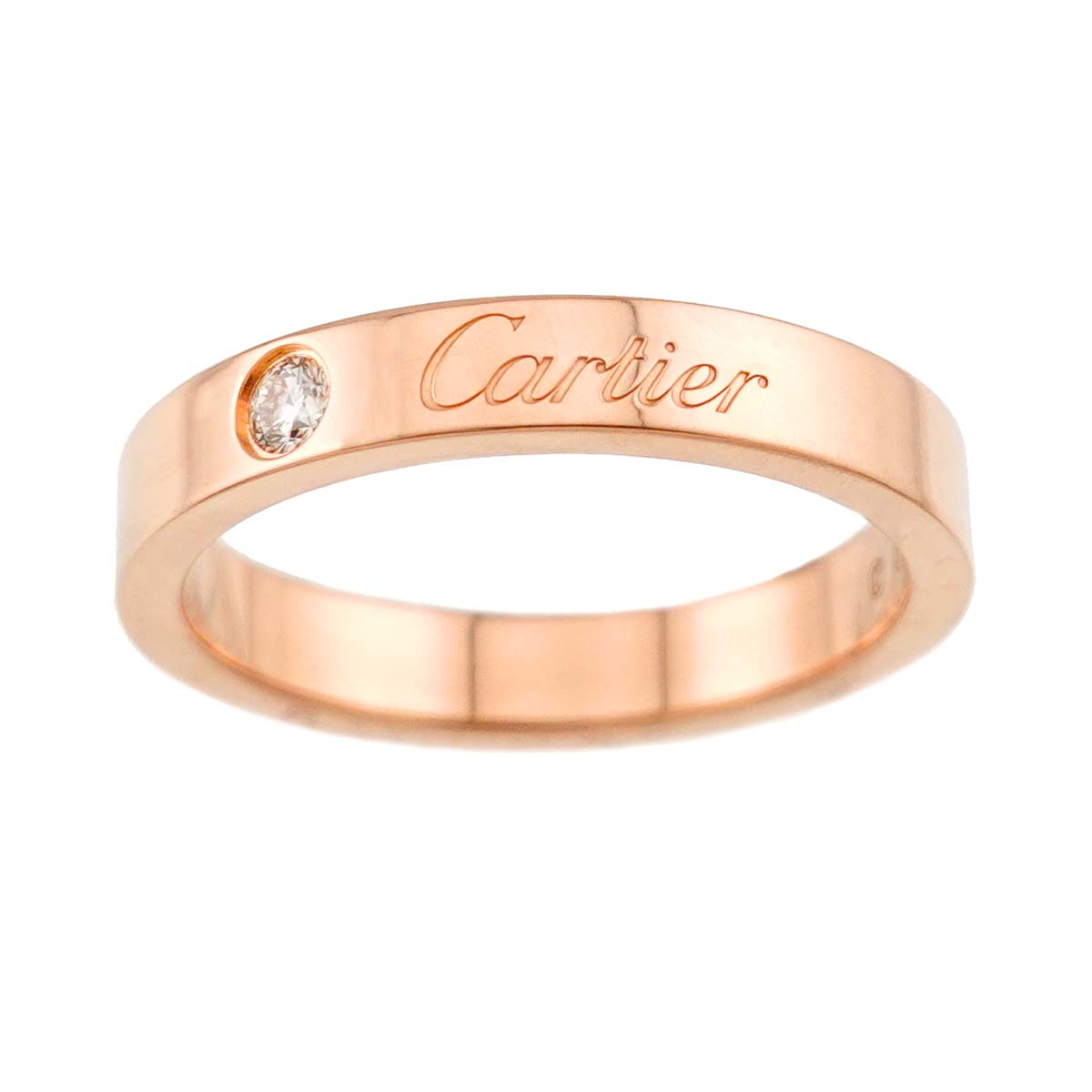 C de Diamond Ring 18K Pink Gold 750 Size48 4.5(US)