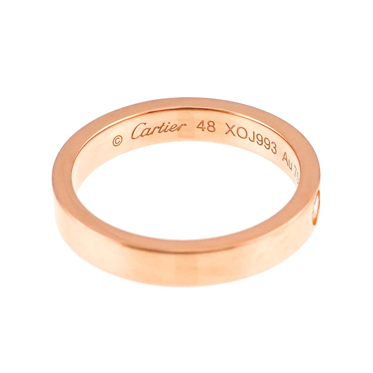 C de Diamond Ring 18K Pink Gold 750 Size48 4.5(US)
