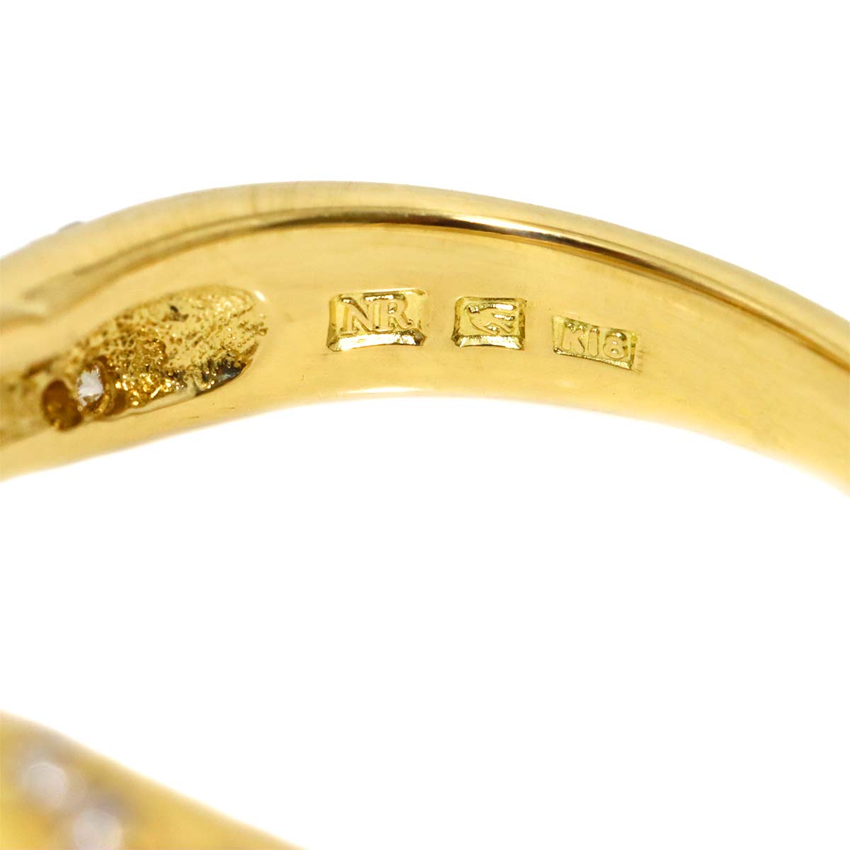Diamond 0.55ct Ring 18K YG 750 Size8.25(US)