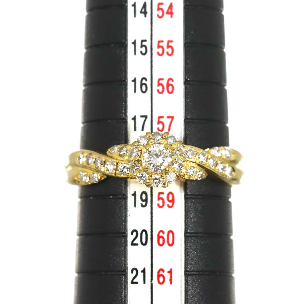 Diamond 0.55ct Ring 18K YG 750 Size8.25(US)