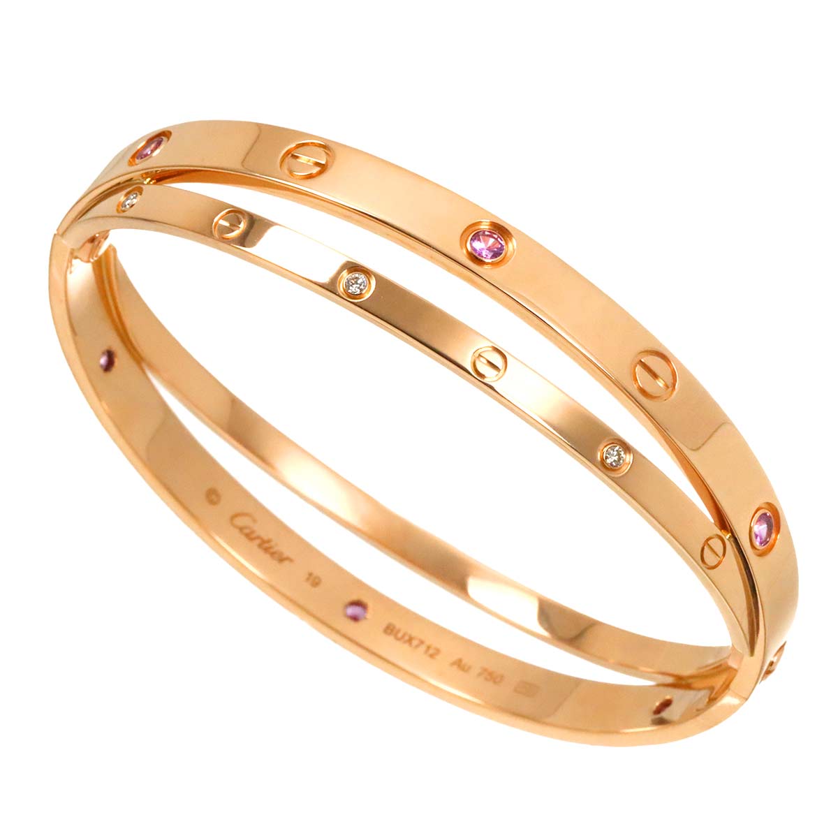 Love Bracelet Sapphire Diamond 18K PG 750 Size19
