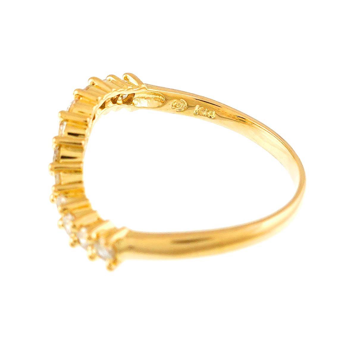 Diamond 0.32ct Ring 18K YG 750 Size5.25(US)