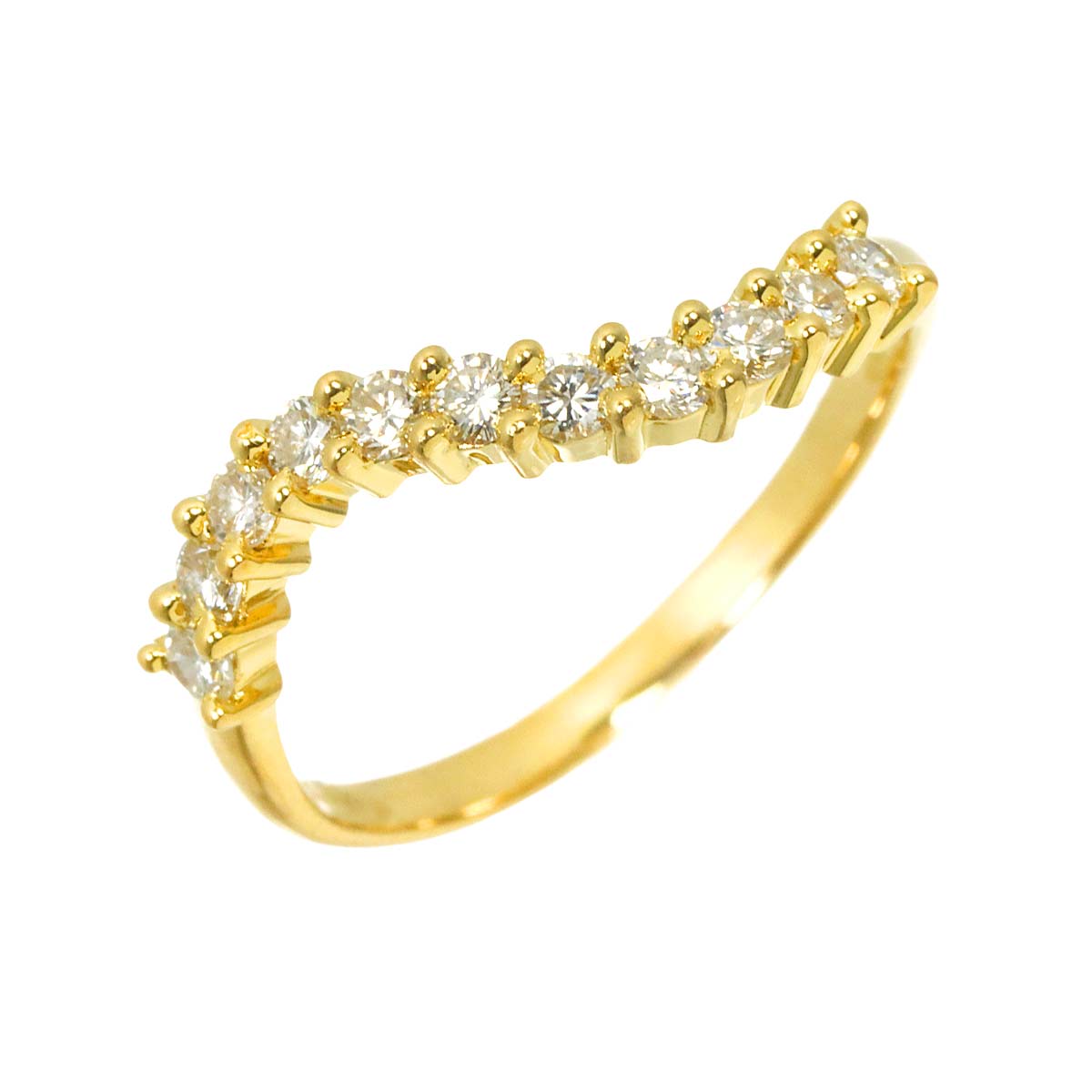 Diamond 0.32ct Ring 18K YG 750 Size5.25(US)