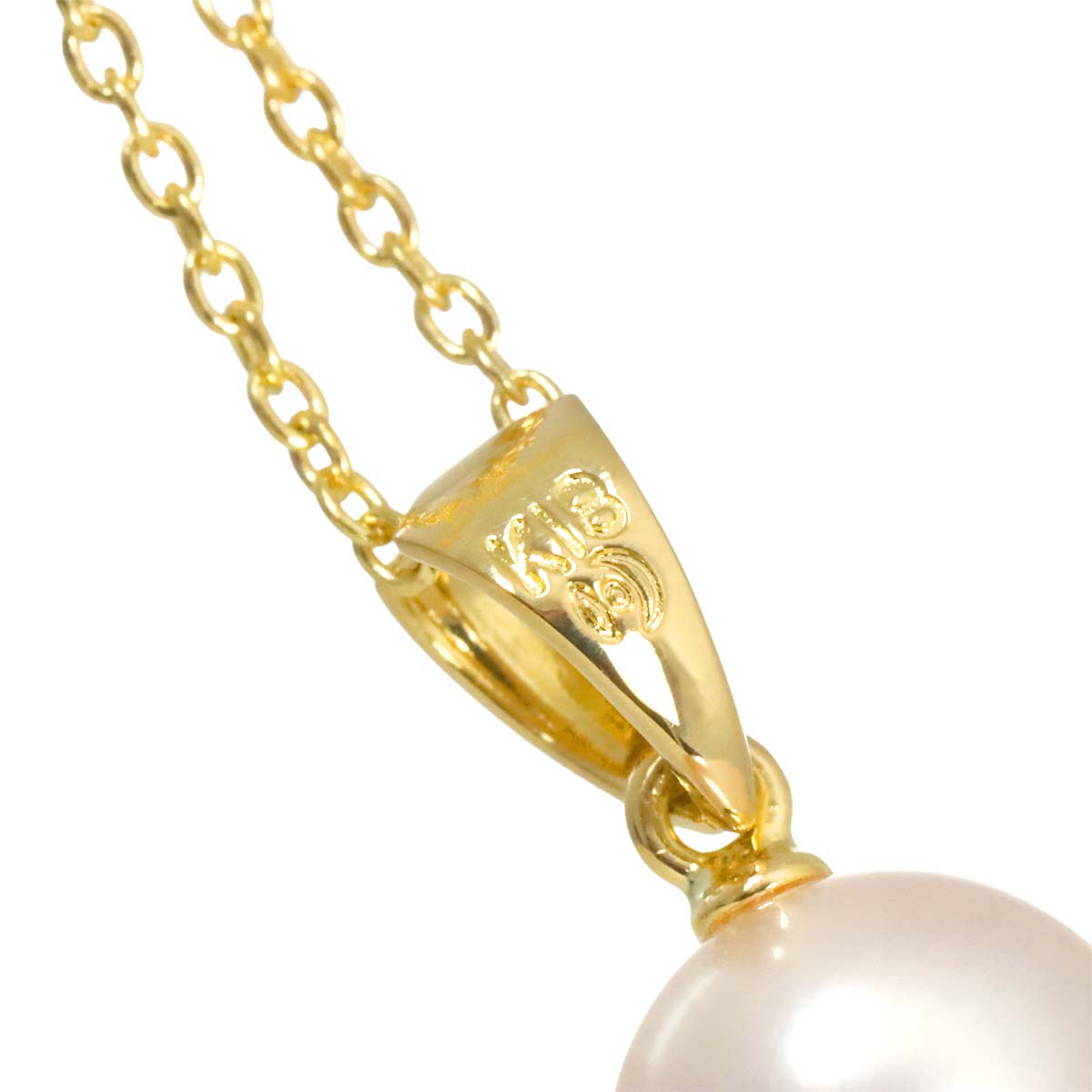 Akoya Pearl 7.7mm Necklace 18K YG 750