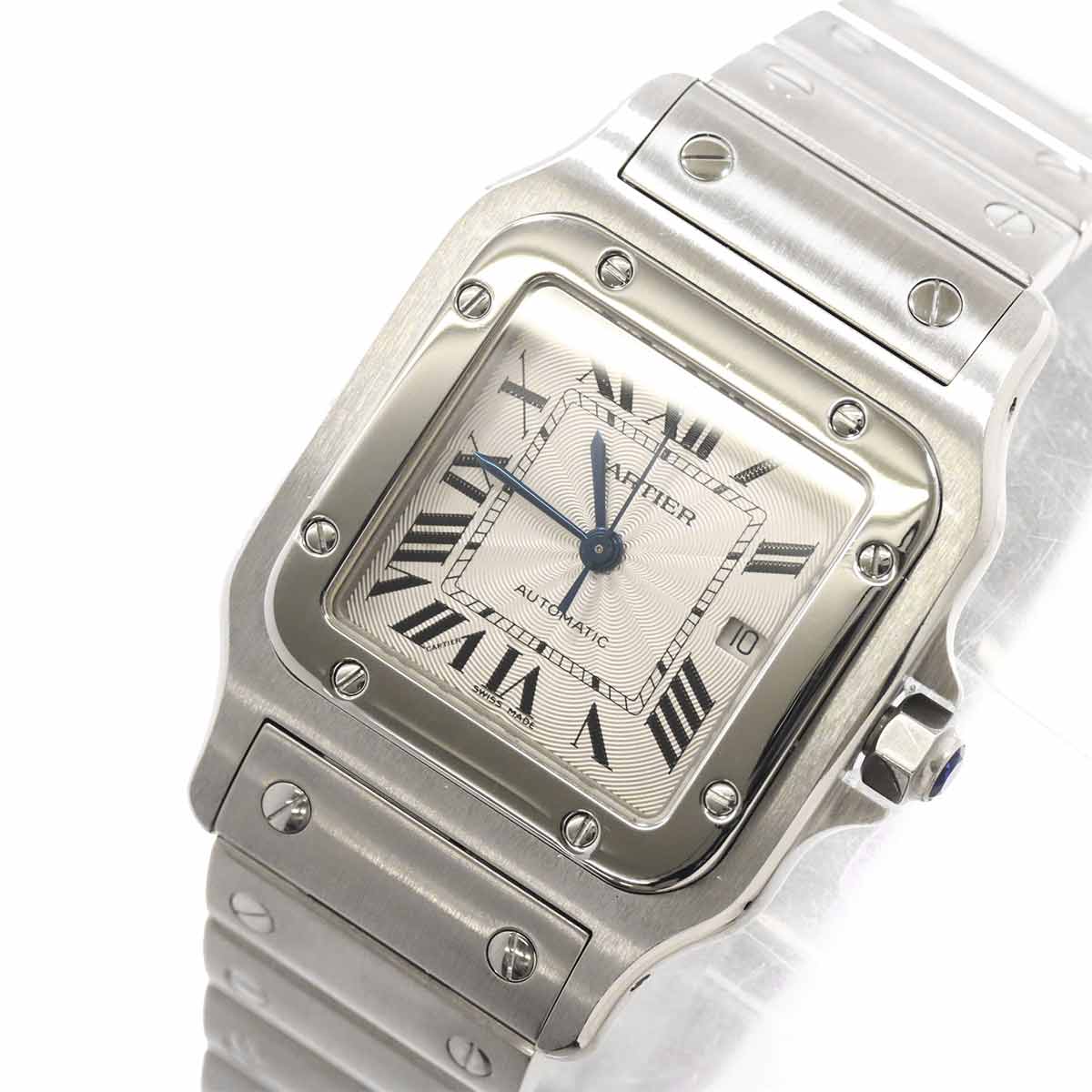 Santos Galbee LM W20055D6 Date Silver Dial Mens Watch