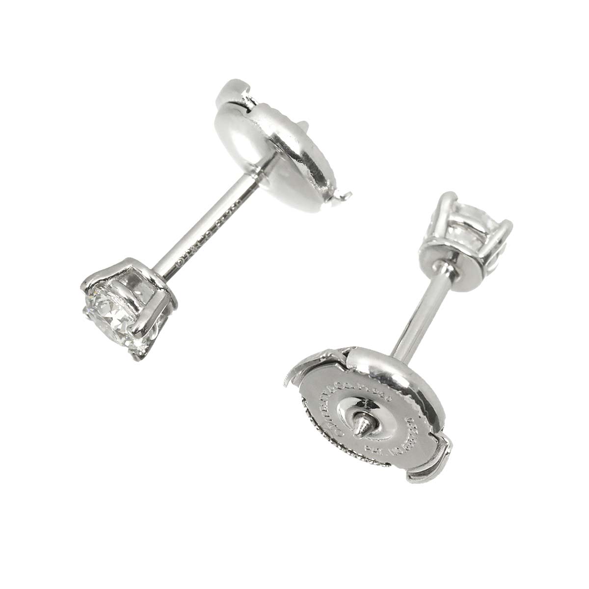 Diamond 0.24ctx2 I/VVS1-VVS2/3EX Earrings Pierced Pt