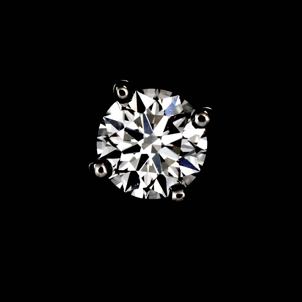 Diamond 0.24ctx2 I/VVS1-VVS2/3EX Earrings Pierced Pt