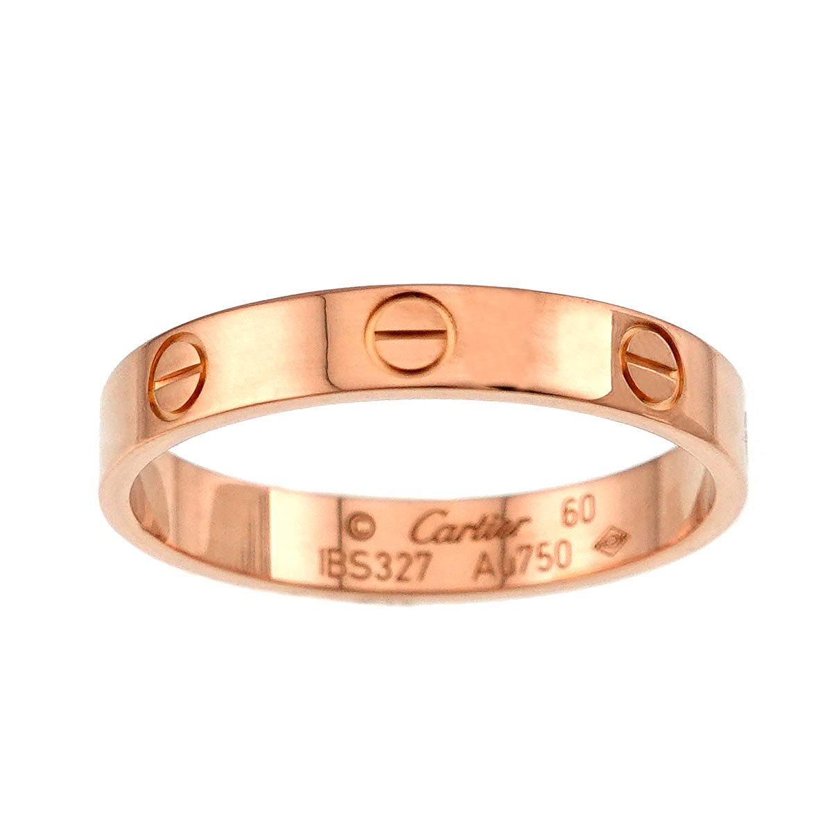 Mini Love Ring 18K Pink Gold 750 size60 8.75-9(US)