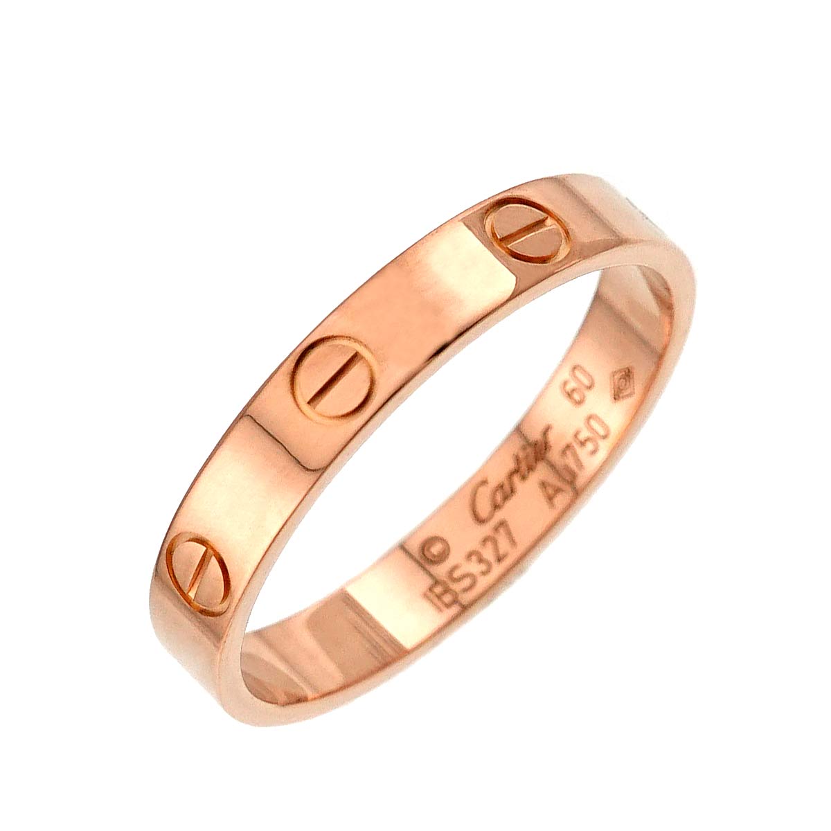 Mini Love Ring 18K Pink Gold 750 size60 8.75-9(US)