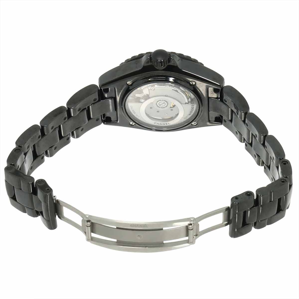 J12 Interstella H7989 Diamond Automatic Black Dial Mens Watch