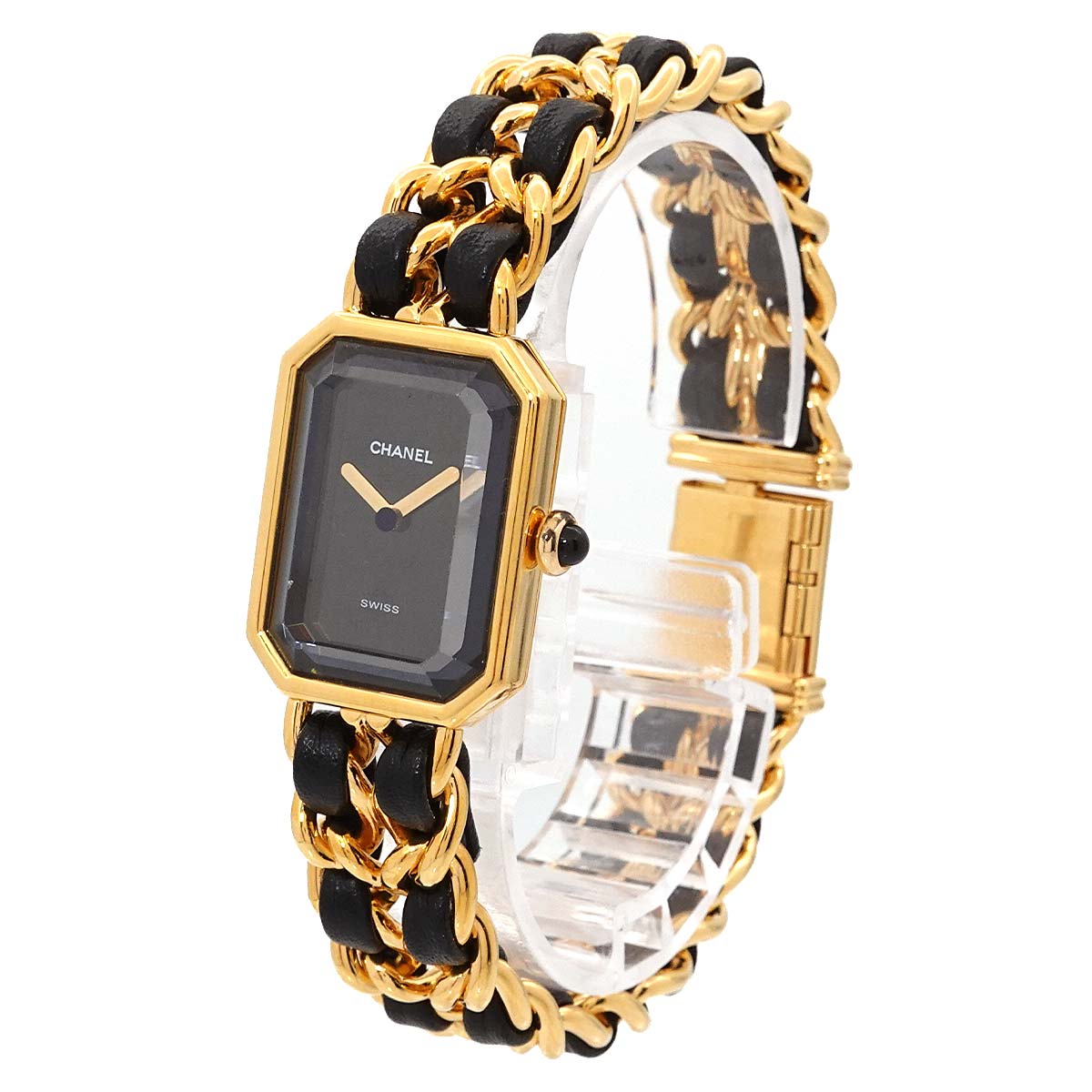 Premiere Size XL H0001 Vintage Quartz Black Dial Ladies Watch