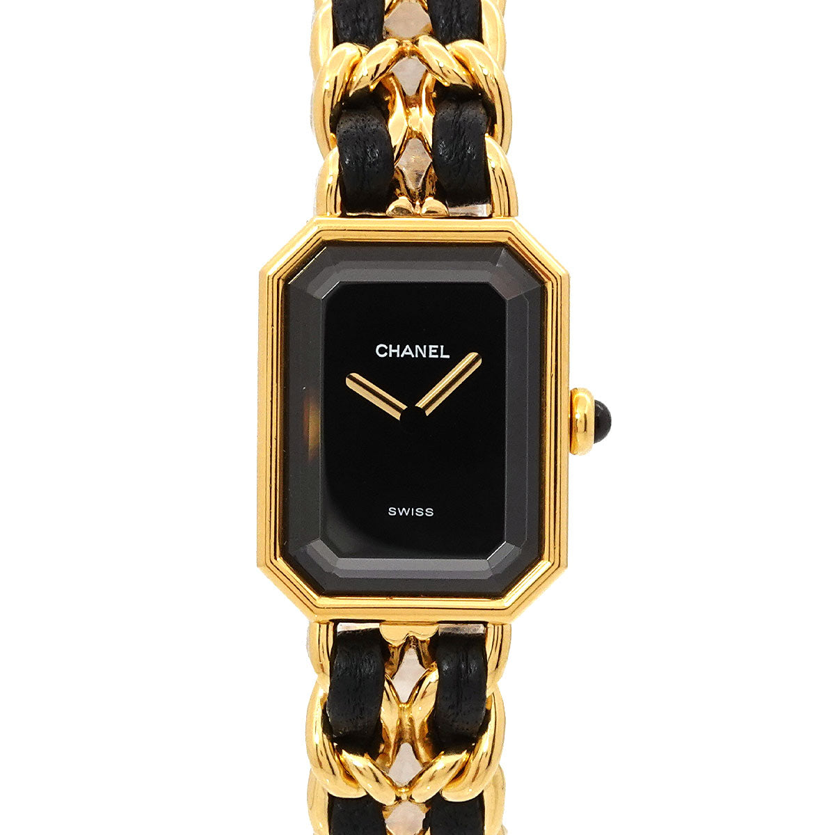 Premiere Size L H0001 Vintage Quartz Black Dial Ladies Watch