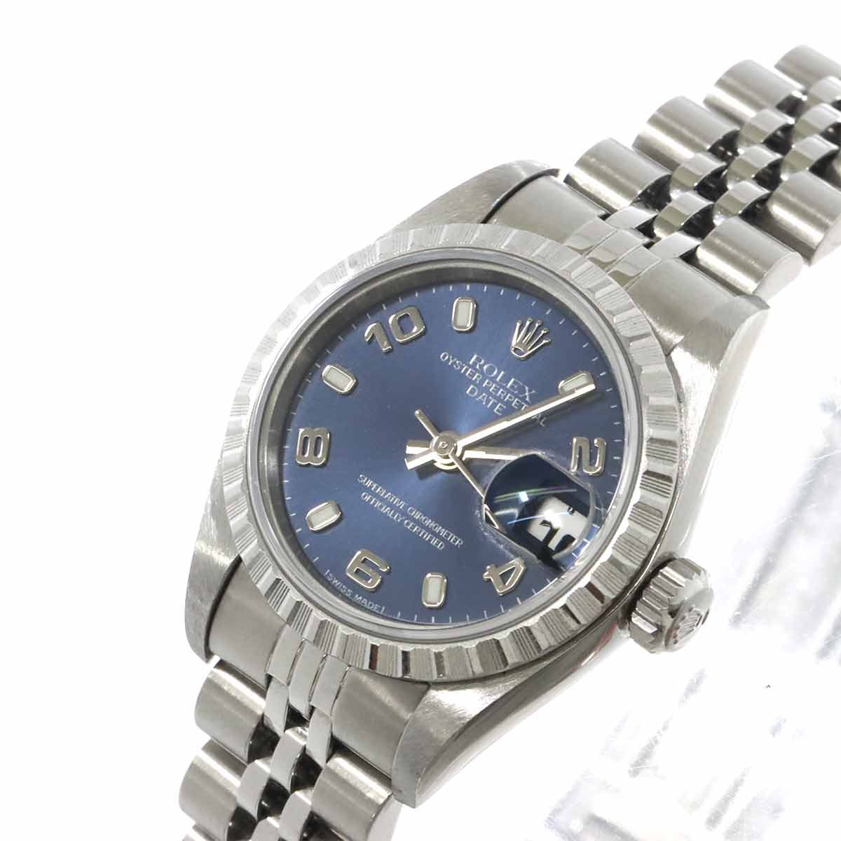Oyster Perpetual Date 69240 Serial W Blue Dial Ladies Watch