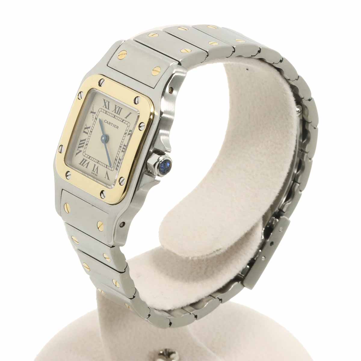 Santos Galbee W20012C4 750 YG Cream Dial Ladies Watch