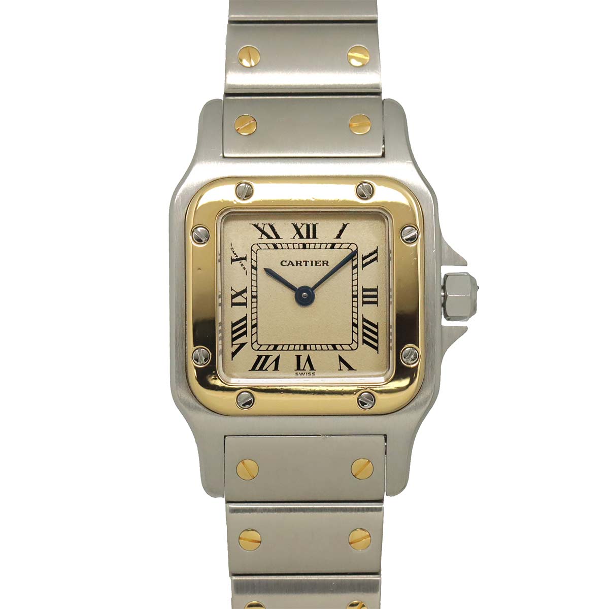 Santos Galbee W20012C4 750 YG Cream Dial Ladies Watch