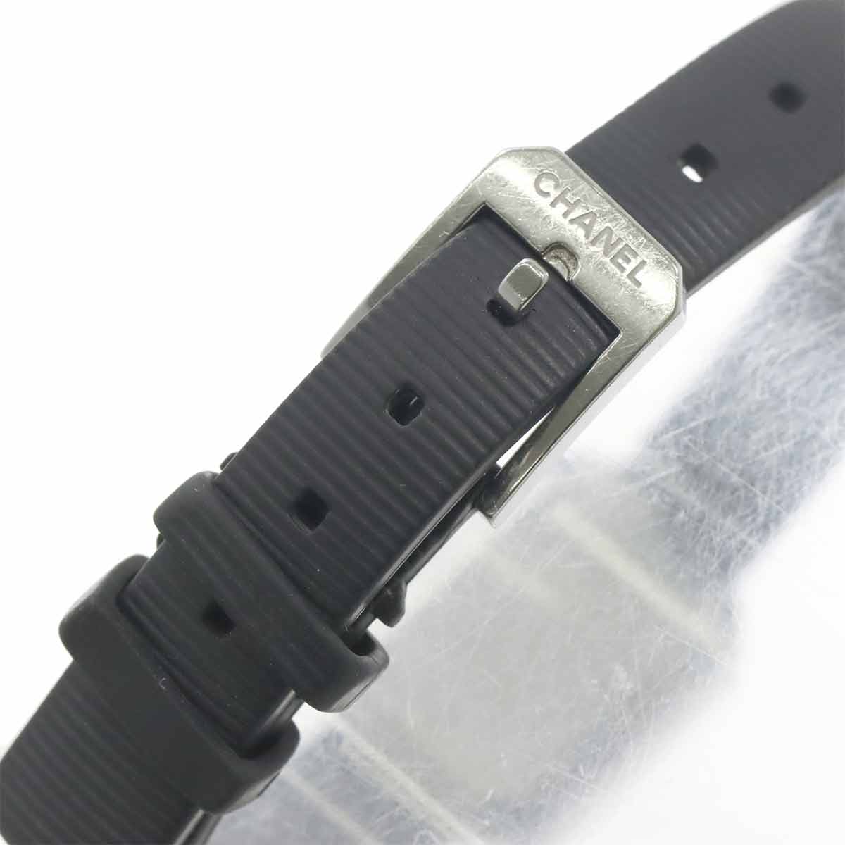 Premiere H2434 Bezel Diamond 4P Rubber Belt Black Dial Ladies