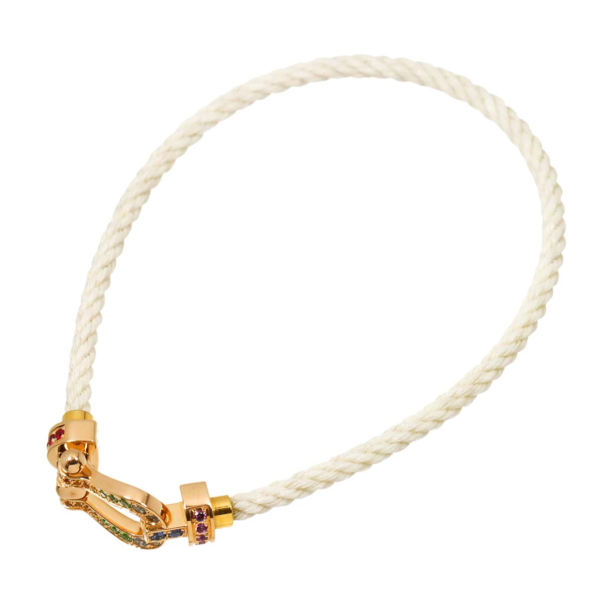 Force 10 Multi Stone Bracelet MM 18K PG 750 Steel size15