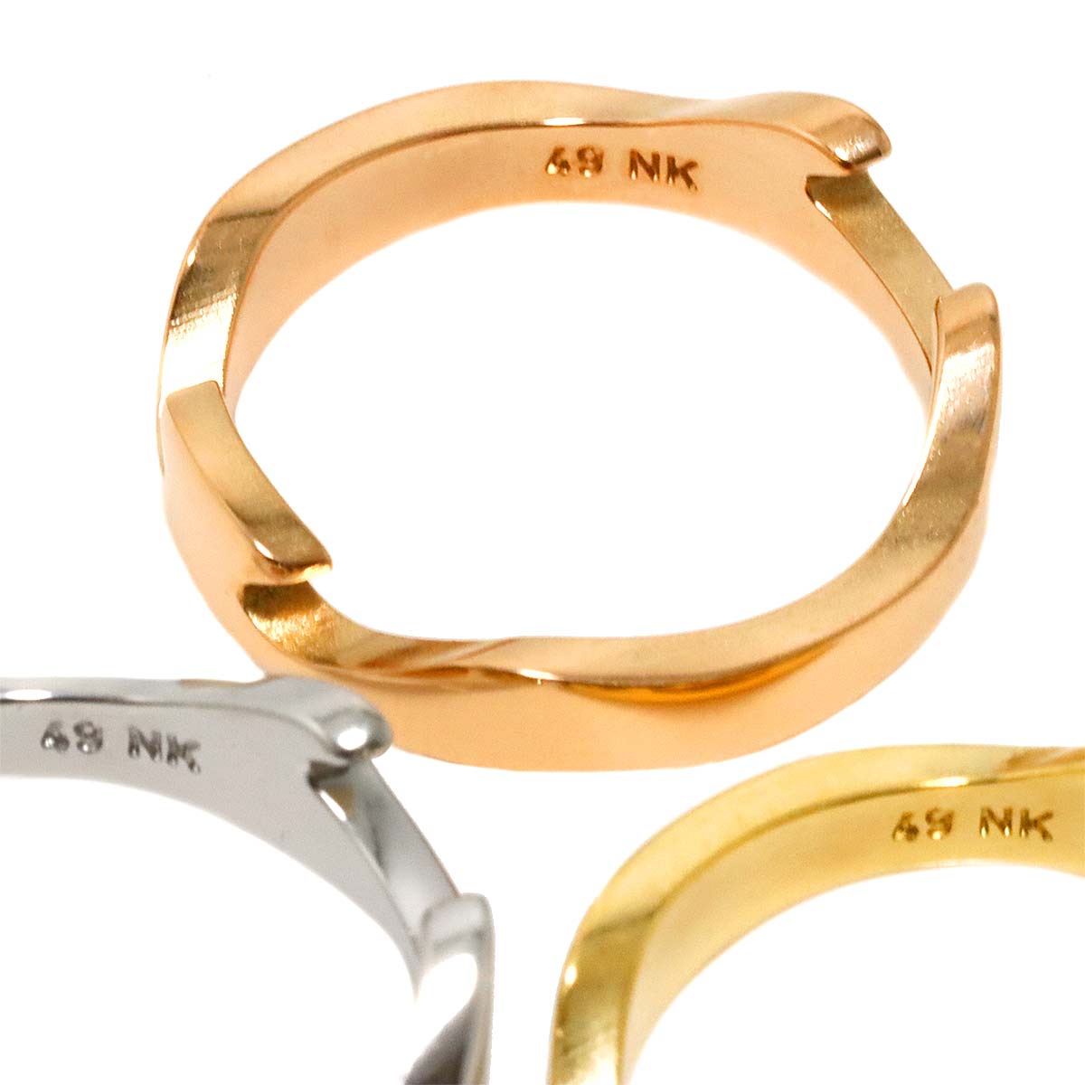 Fusion Diamond Ring 18K YG WG PG 750 size49 4.75-5(US)