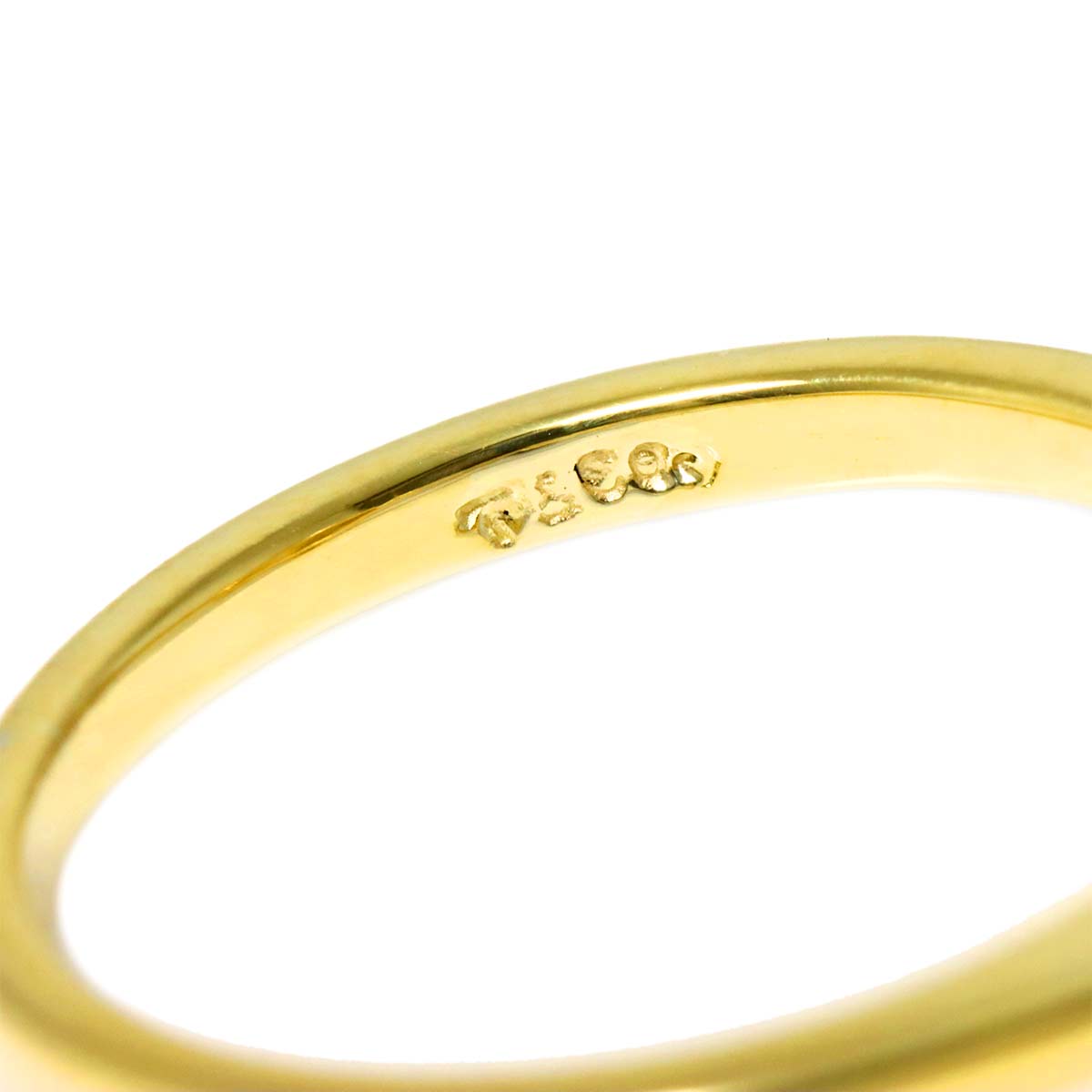 Diamond Ring 18K YG 750 size5.75-6(US)