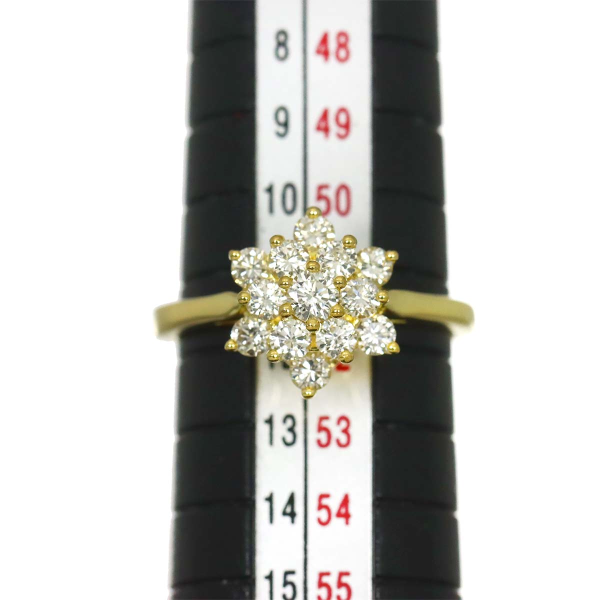 Diamond Ring 18K YG 750 size5.75-6(US)