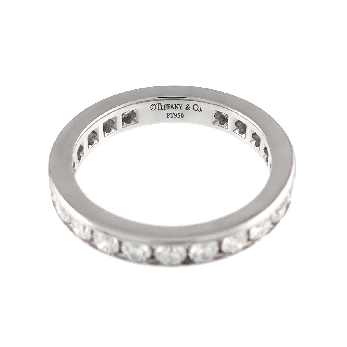 Full Etanity band Ring Diamond Platinum Size3.75-4(US)