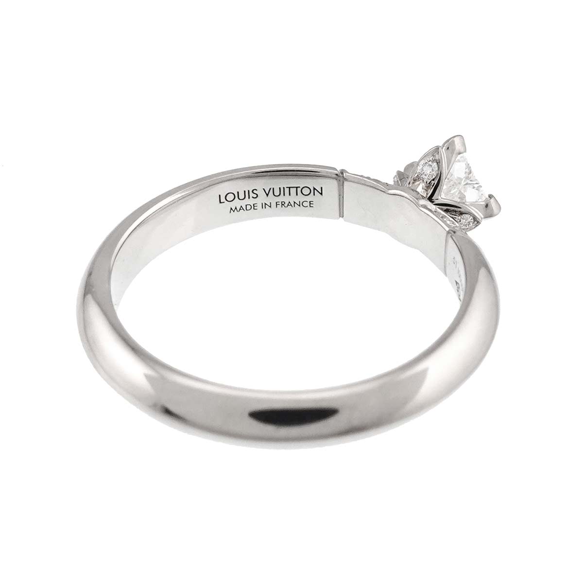 Solitaire Star Diamond Ring Pt size51 5.5-5.75(US)