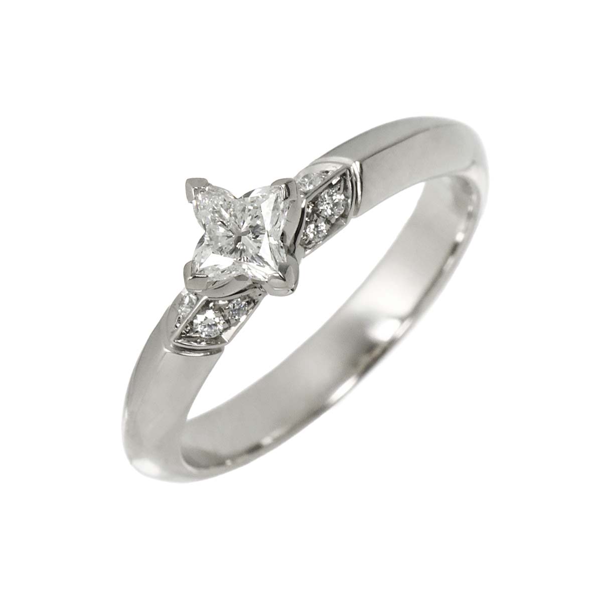 Solitaire Star Diamond Ring Pt size51 5.5-5.75(US)
