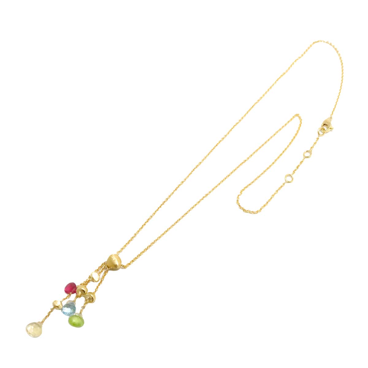 Multi Stone Necklace 18K Yellow Gold 750