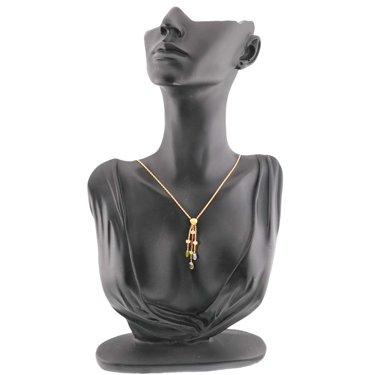 Multi Stone Necklace 18K Yellow Gold 750
