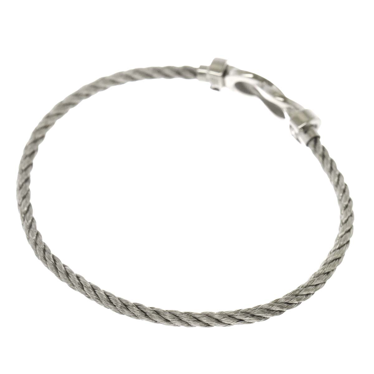 Chance Infini Diamond Bracelet MM 18K White Gold 750 Steel size15