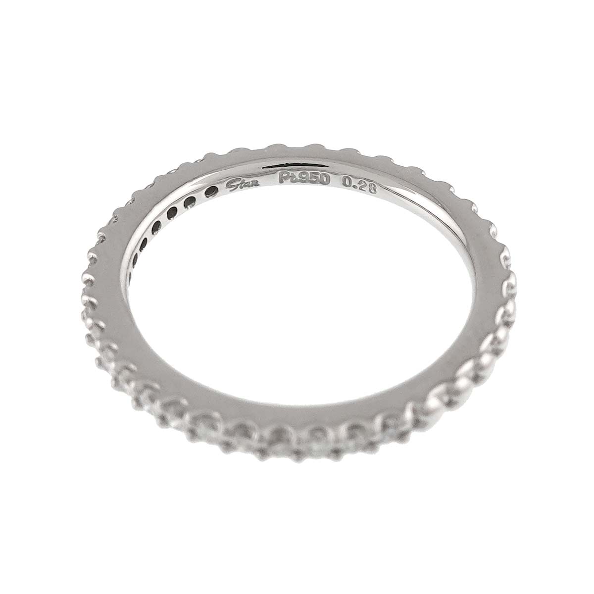 Half Diamond 0.28ct Ring Pt Platinum Size4.75-5(US)
