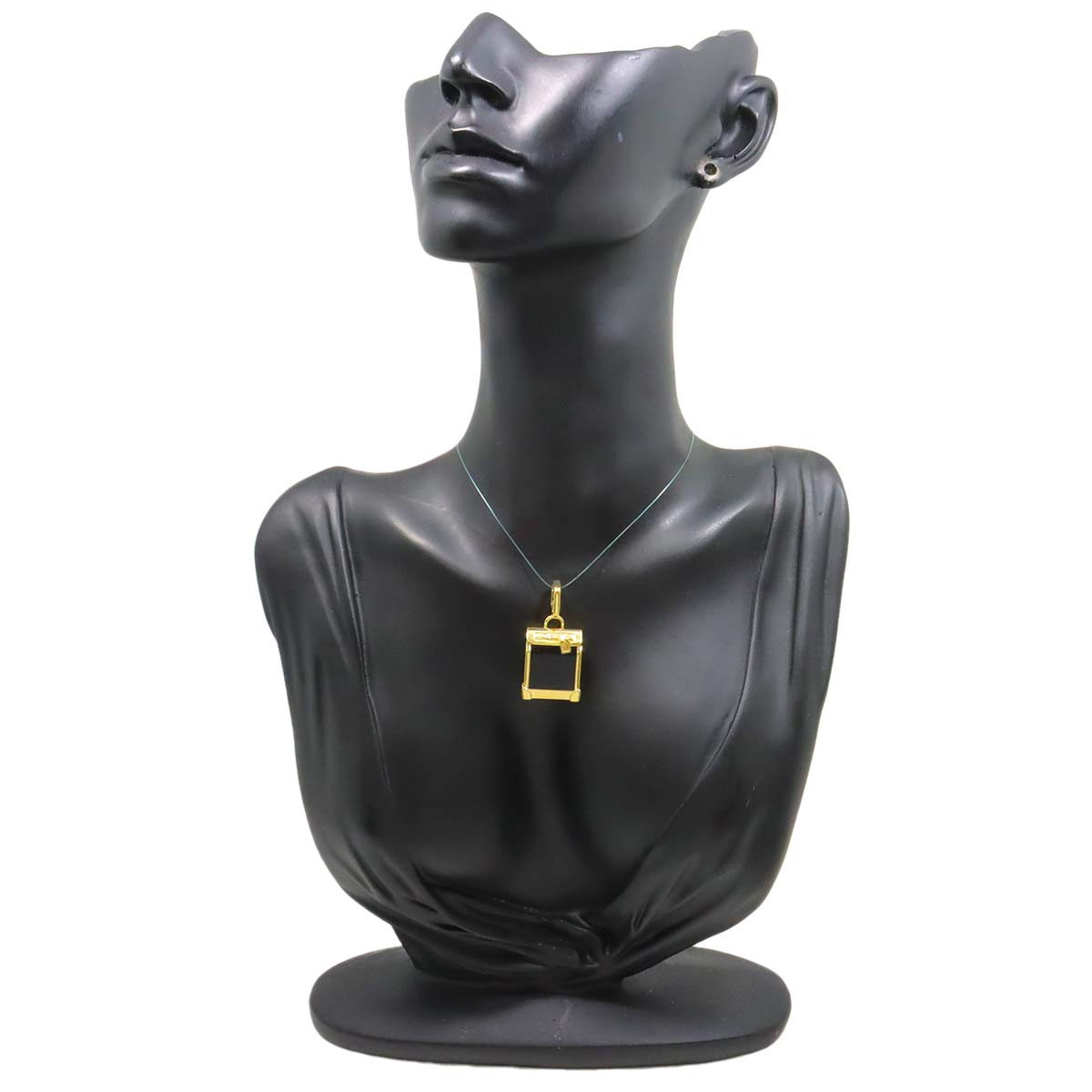 Steamer Bag Onyx Charm Pendant Top 18K YG 750