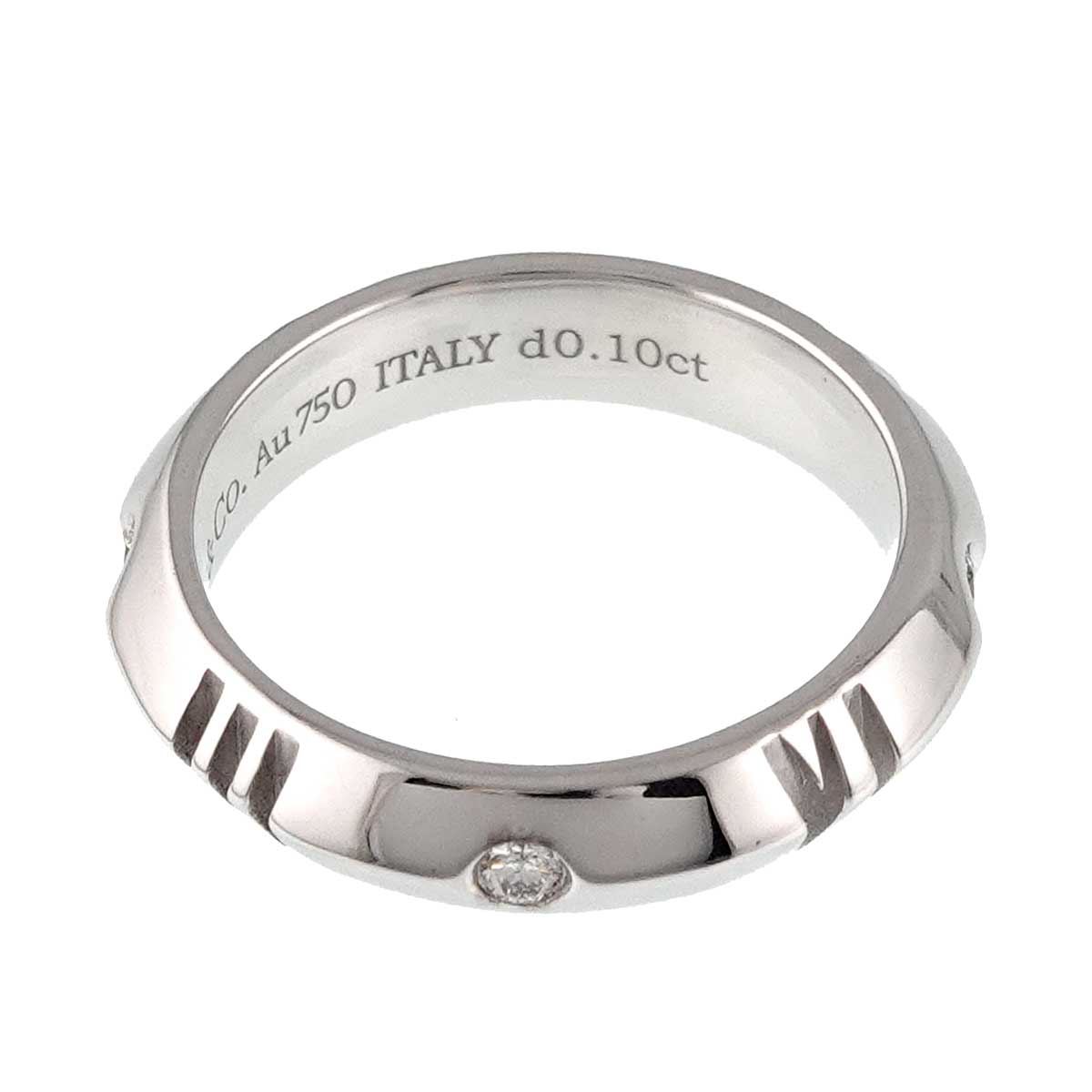 Atlas Diamond 0.10ct Ring 18K White Gold 750 size4.75-5(US)