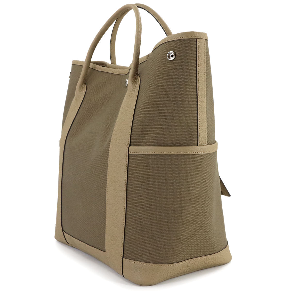 Garden Party Pockets Vertical Bag Toile Militaire Beige marfa