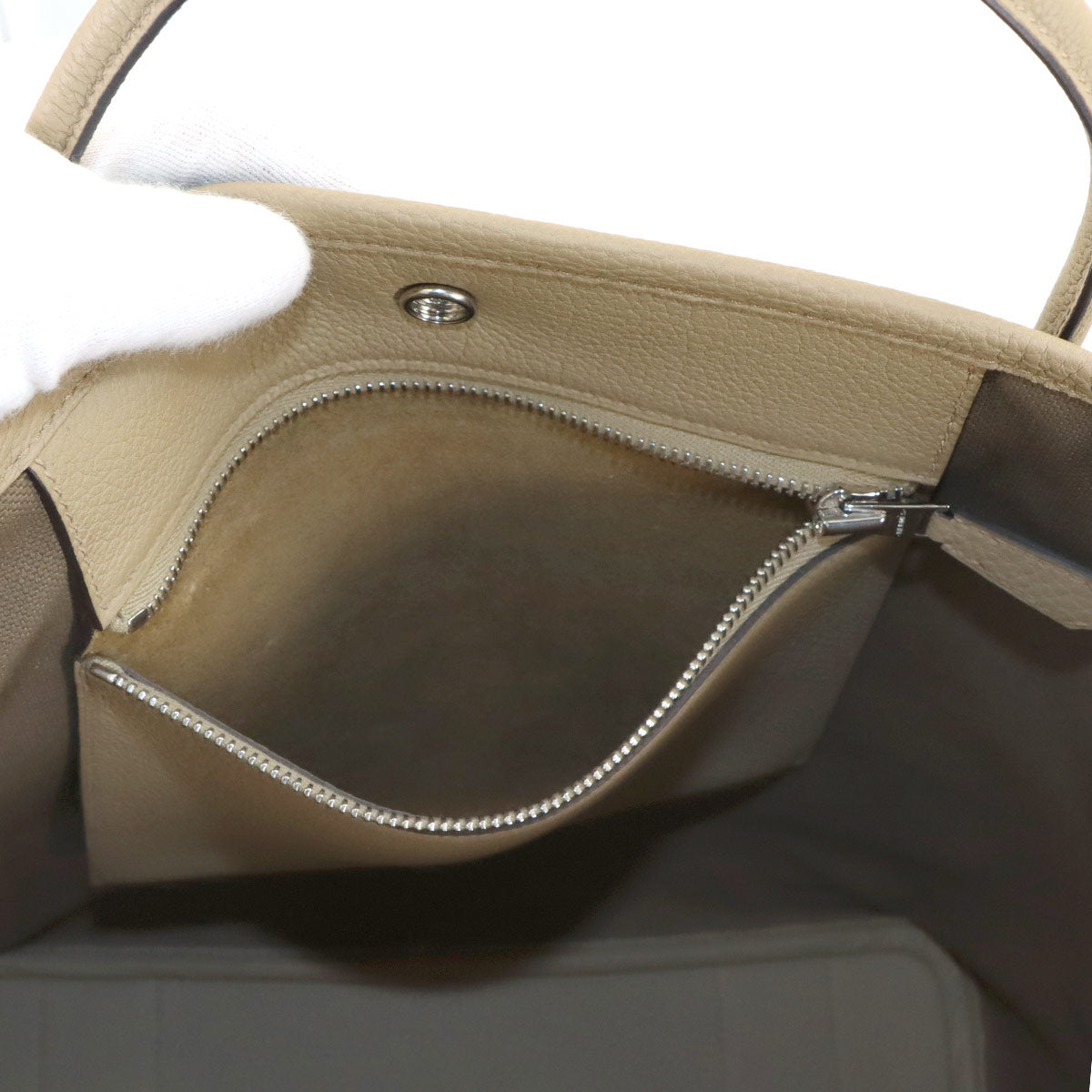 Garden Party Pockets Vertical Bag Toile Militaire Beige marfa