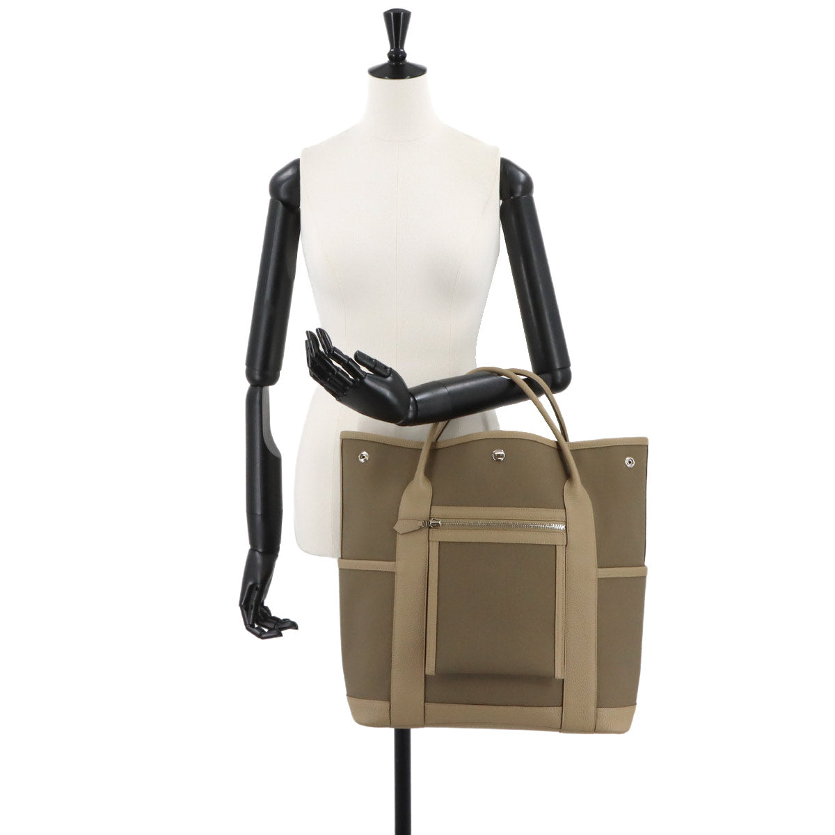 Garden Party Pockets Vertical Bag Toile Militaire Beige marfa