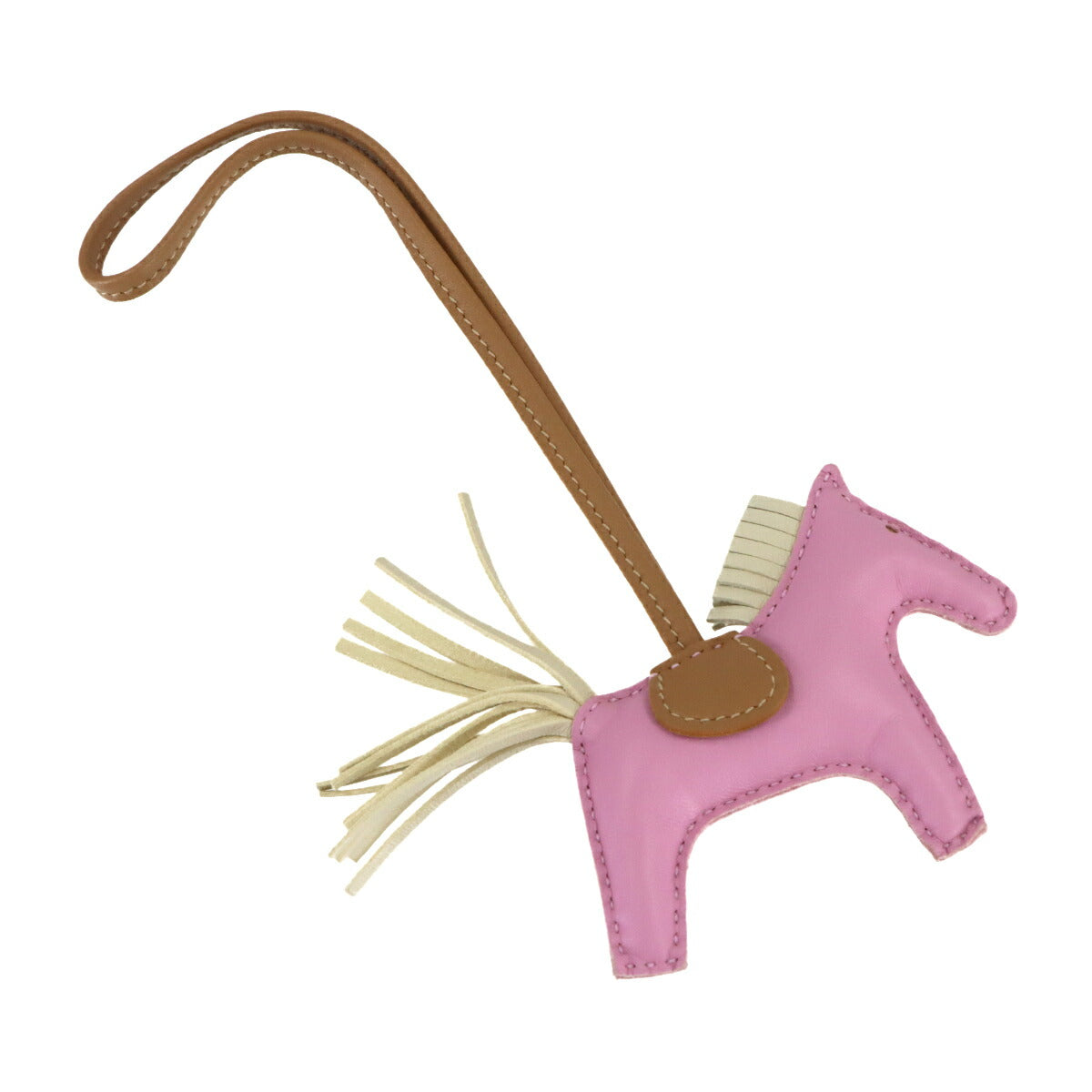 Rodeo PM Bag Charm Agneau Milo Mauve sylvestre Craie