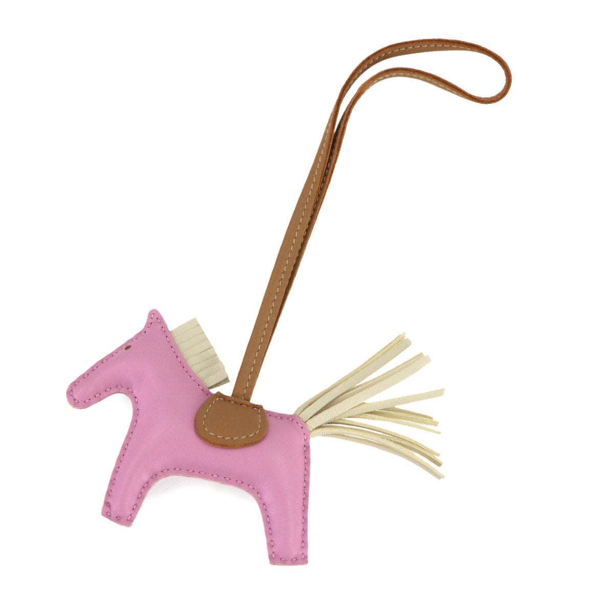 Rodeo PM Bag Charm Agneau Milo Mauve sylvestre Craie